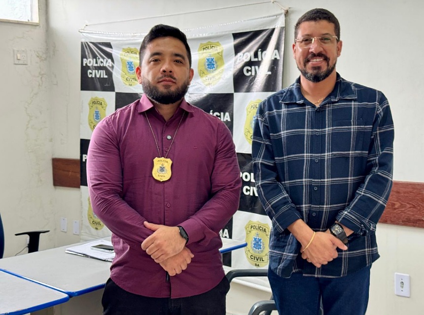 Prefeito Ricardo Flauzino recepciona e dá boas-vindas ao novo delegado da Polícia Civil de Itabela