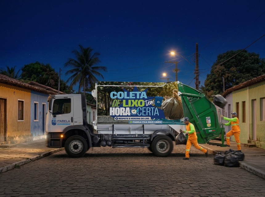 Prefeitura de Itabela implanta coleta de lixo noturna a partir de 6 de abril