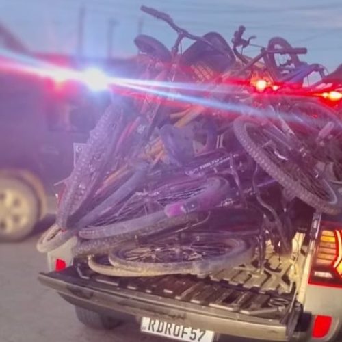 Ação da GMO de Itabela apreende 26 bicicletas e moto roubada e prende infrator e receptador