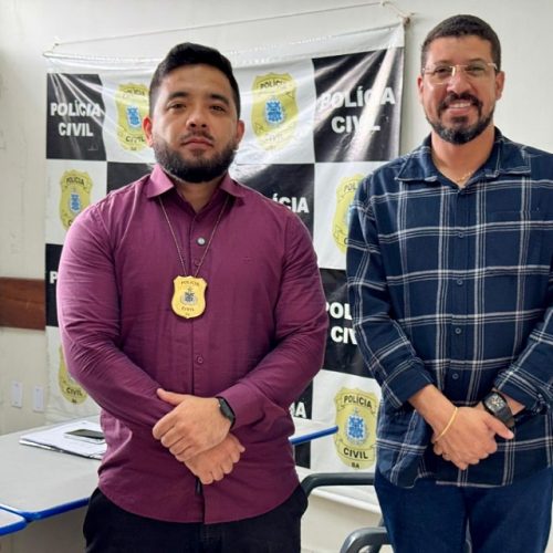 Prefeito Ricardo Flauzino recepciona e dá boas-vindas ao novo delegado da Polícia Civil de Itabela