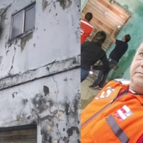 Defesa Civil interdita imóvel com rachaduras e infiltrações após fortes chuvas em Itabela